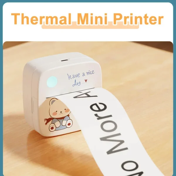 Thermal Mini Printer Portable Inkless Sticker Maker Small Pocket Printer for Children DIY Photo Christmas and Halloween gifts