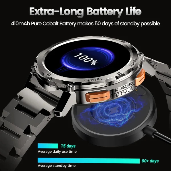 Original KOSPET TANK T2 Ultra Smartwatches For Men Watches AMOLED AOD Smartwatch Bluetooth Call Electronic Men's Smart Watch